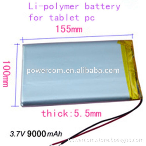 2500mAh rechargeable Li-polymer battery pack for Multifunctional use